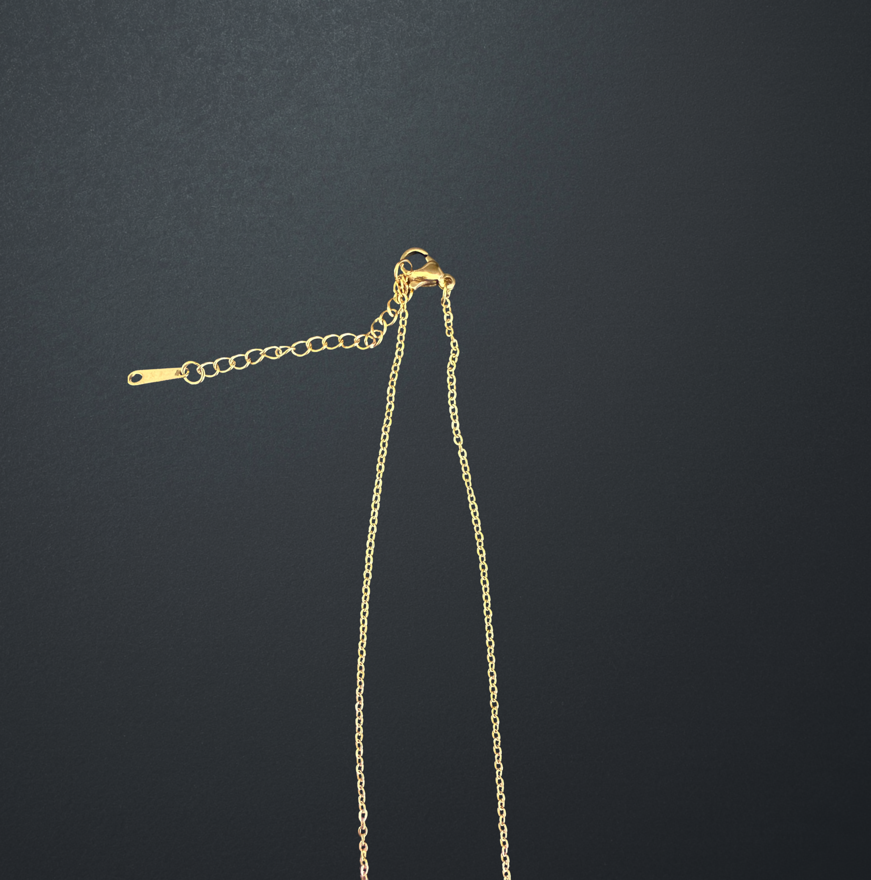 Gold Stainless Steel Cube Bead Necklace image 3